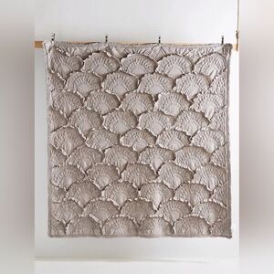 Anthropologie Rivulets Quilt, Grey, Twin Size